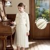 CHANZUIGOU Girls' Little Fragrant Style Mesh Princess Dress