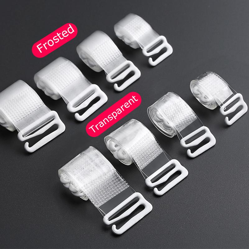 2pcs Transparent Invisible Bra Straps Detachable Adjustable Silicone Shoulder Strap Women Belt Intimates Accessories