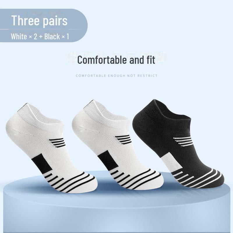 Men's Breathable Basketball Socks - Short Tube, Thin, Sweat-Absorbent, Deodorant - Perfect for Autumn/Winter Training and Running.