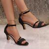 Fashion Women High Heels Sandals 2025 New Fashion Party Shoes for Women Comfortable Open Toed Thin Heels Sandals Designer Luxury Sandals