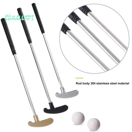 Minigolf-Putterschläger-Set – Edelstahl, TPR-Griff, Rechts-/Linkshänder, mit 2 Golfbällen für Kinder und Erwachsene, Tischspiel