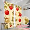 2 Stück, 2D-Flachdruck Beliebte Vorhänge Apfeltee-Genuss Langlebiger 100% Polyesterstoff (ohne Stange) Dekorationen für den Innenbereich