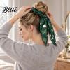 Christmas Party Hair Decorations Scrunchies with Bows Soft Satin Elastic Ties for Women Holiday Gift Accessories Snowflake Elk Tree Print