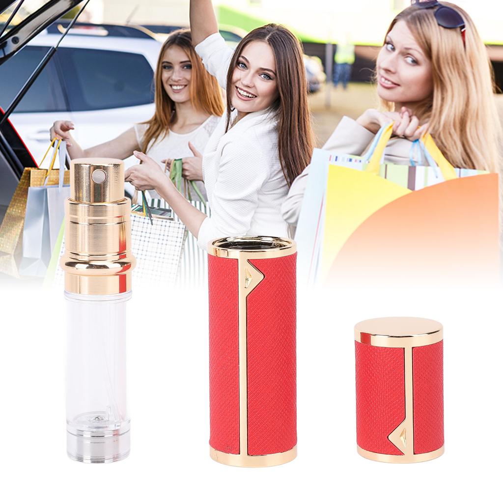 5ml Perfume Atomizer PU Leather Perfume Refillable Bottle Miniature Portable Spray Bottle for Travel