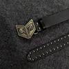 Anime Cosplay Rivet Faux‑Leather Waist Belt Unique Gesture‑Shaped Metal Buckle Decor Unisex Punk Trouser Strap Fashion Accessory