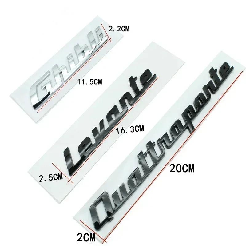 ABS Car Rear Trunk Letters Logo Emblem Badge Sticker For Gransport Granlusso Quattroporte GTS SQ4 Q4 Granturismo Sport