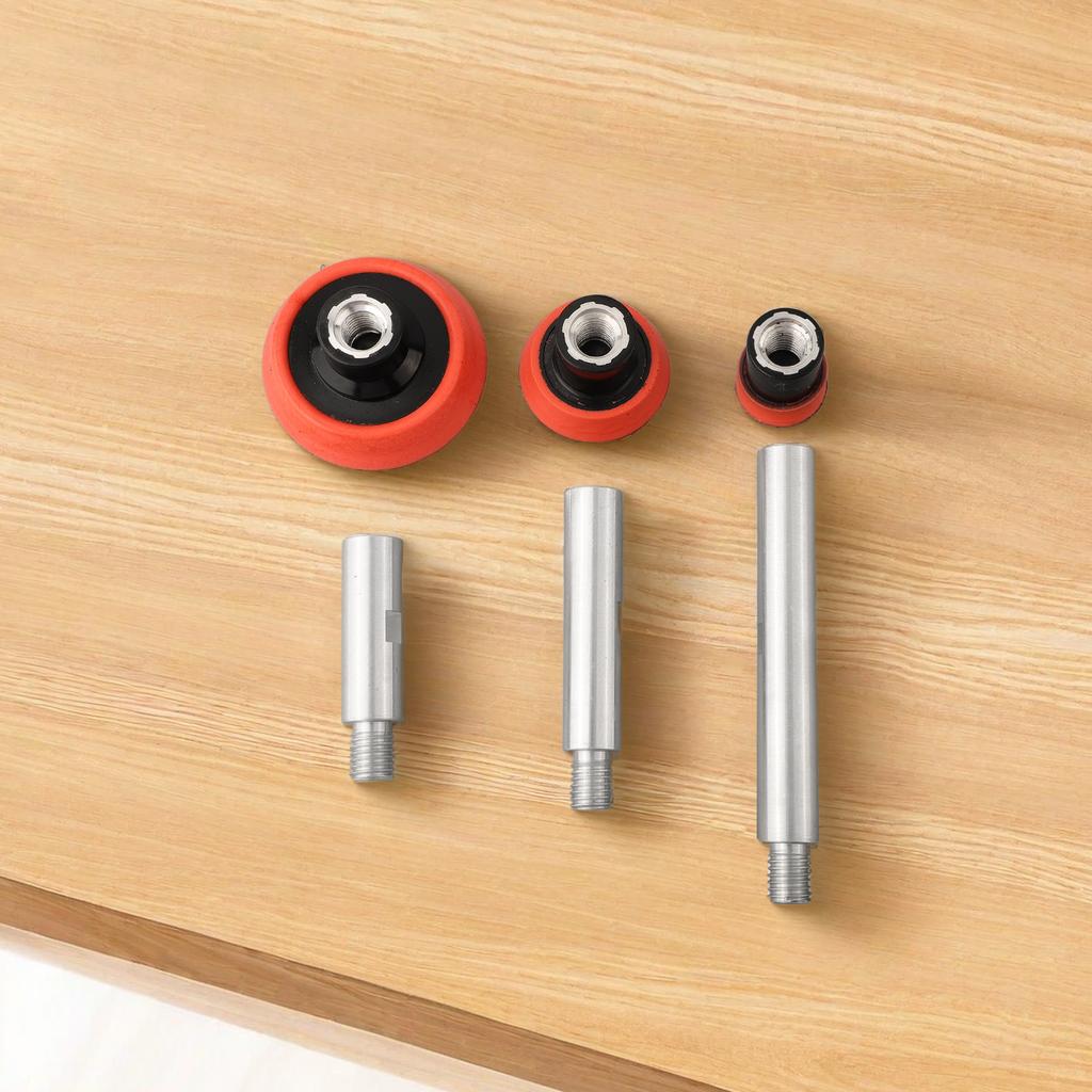 Extension Rods with Polishing Pads Compatible with For M14 75100140mm Thread Adapter Comprehensive 6 Piece Set