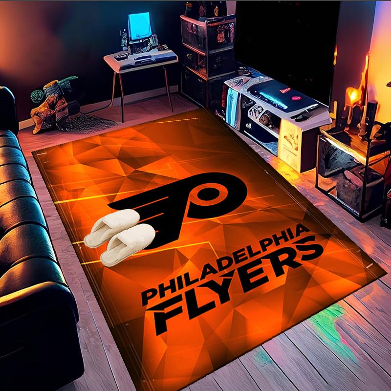 Flyers Hockey Logo Art Area Rug Suitable for Indoor And Outdoor,Carpets for Kitchens, Homes, Offices, Living Rooms,Home Decor,Christmas Gift