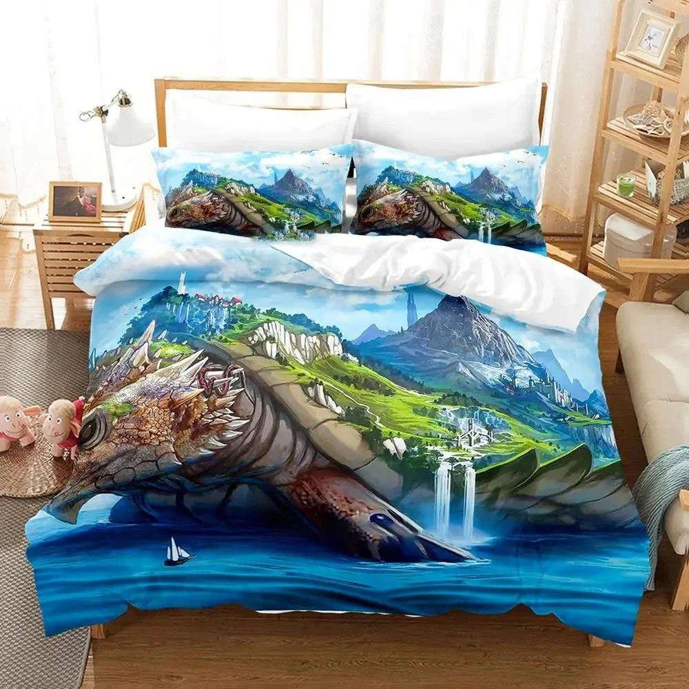 Set Copripiumino Tartaruga Marina Federe Animale Marino Tartaruga Set Biancheria da Letto Queen Twin Bambini Tessili per la Casa Mappa Corallo Copripiumino King