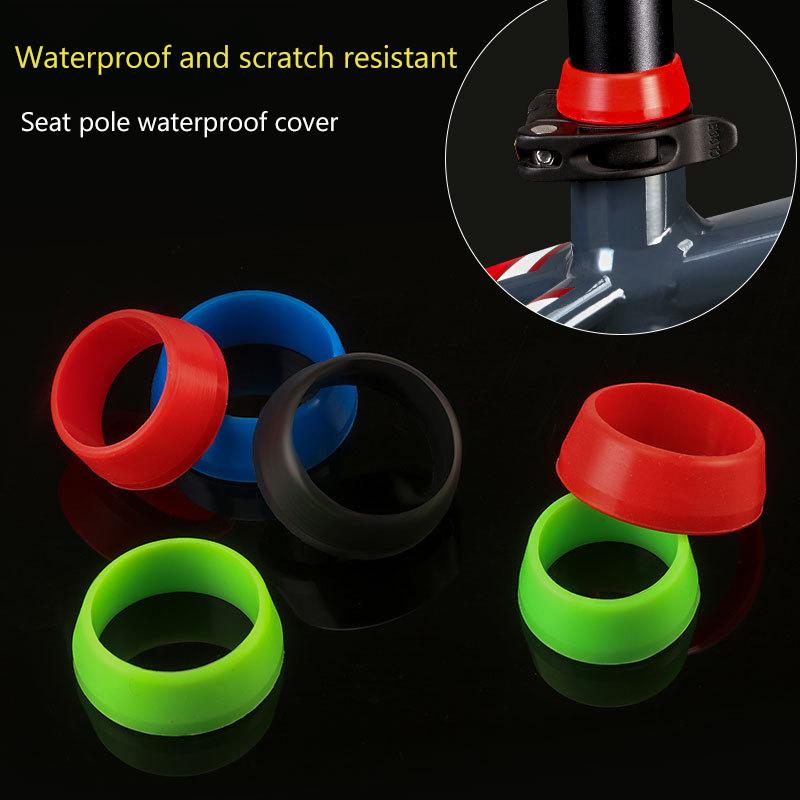 1Pc Bicycle Silicone Waterproof Mountain Bike Seat Post Protection Bicycle Seat Post Rubber Ring Dust Cover