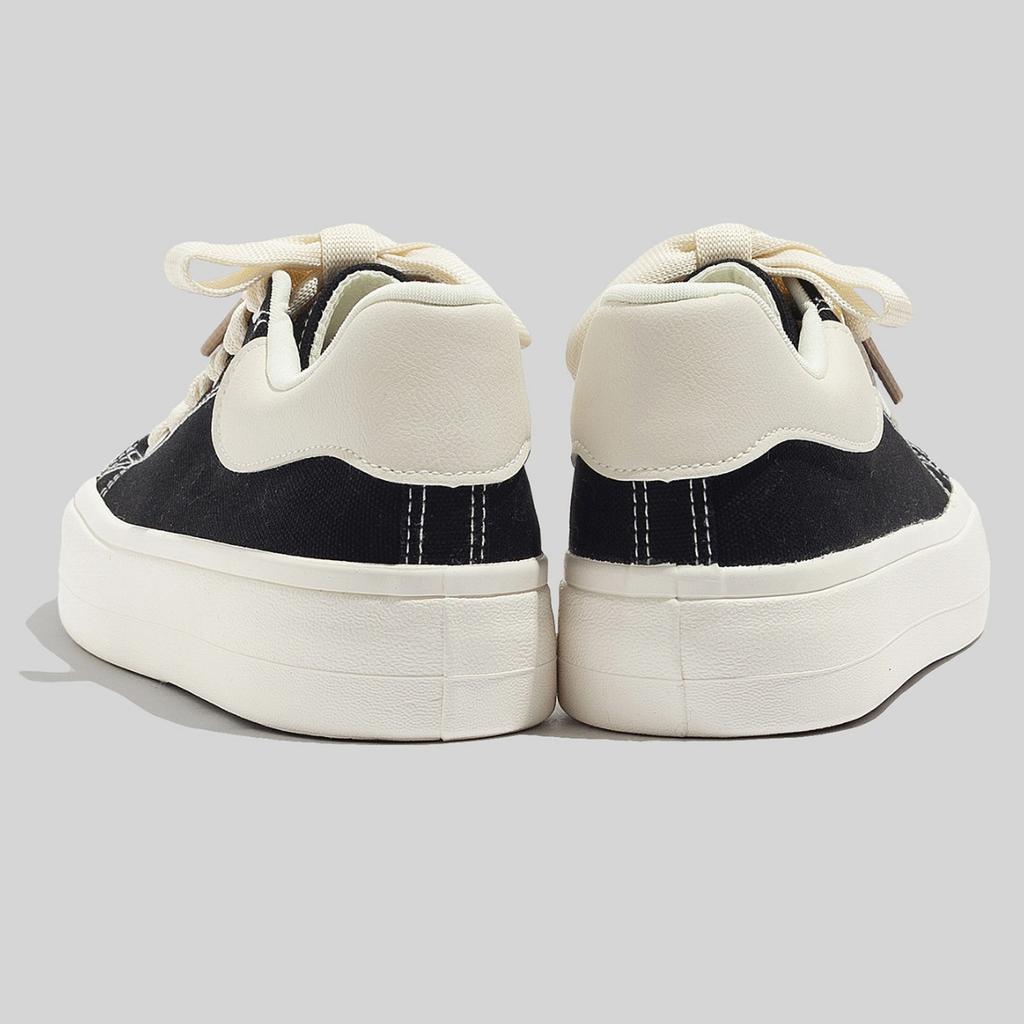 Belle Canvas Shoes Women's Spring Ins Trendy Breathable Niche Women's Shoes Platform Black Shoes