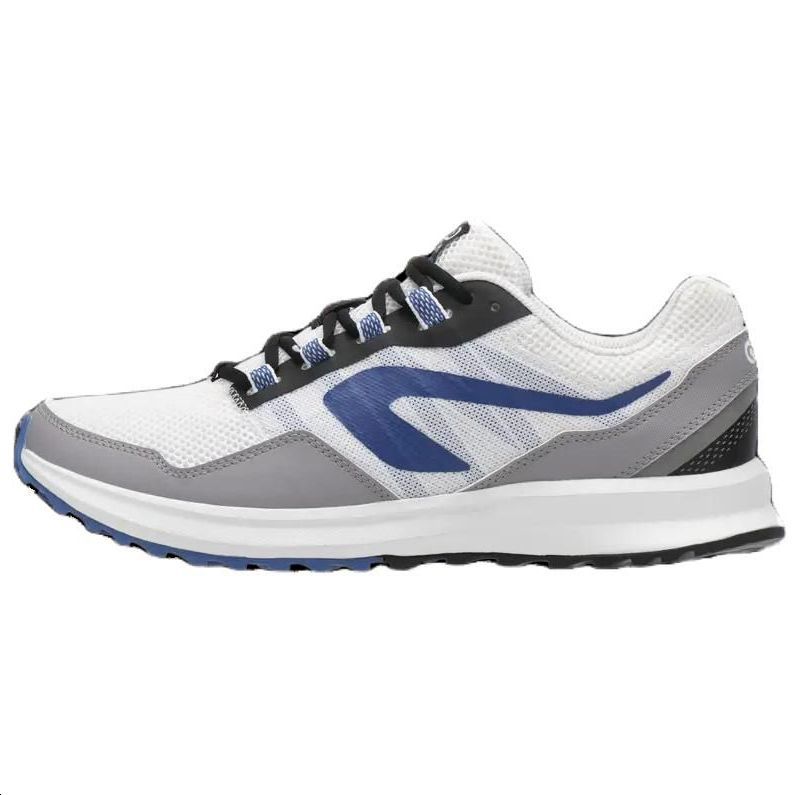 DECATHLON Cushioning, Slip Resistant, Breathable, Lightweight Low Top Running Shoes Men's White Gray Blue