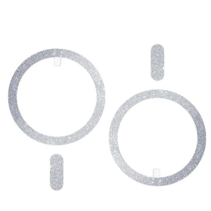 

2 шт. Ультратонкая глянцевая магнитная пластина для аксессуаров Magsafe Магнит для мобильного телефона Металлическое кольцо Лист для iPhone Pro/Max/Plus Xiaomi