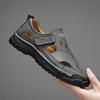 Sandali Uomo Intagliati in Pelle con Suola Spessa Scarpe da Spiaggia Antiscivolo Sandali Artigianali Versatili Scarpe Basse da Uomo Scarpe Estive da Esterno