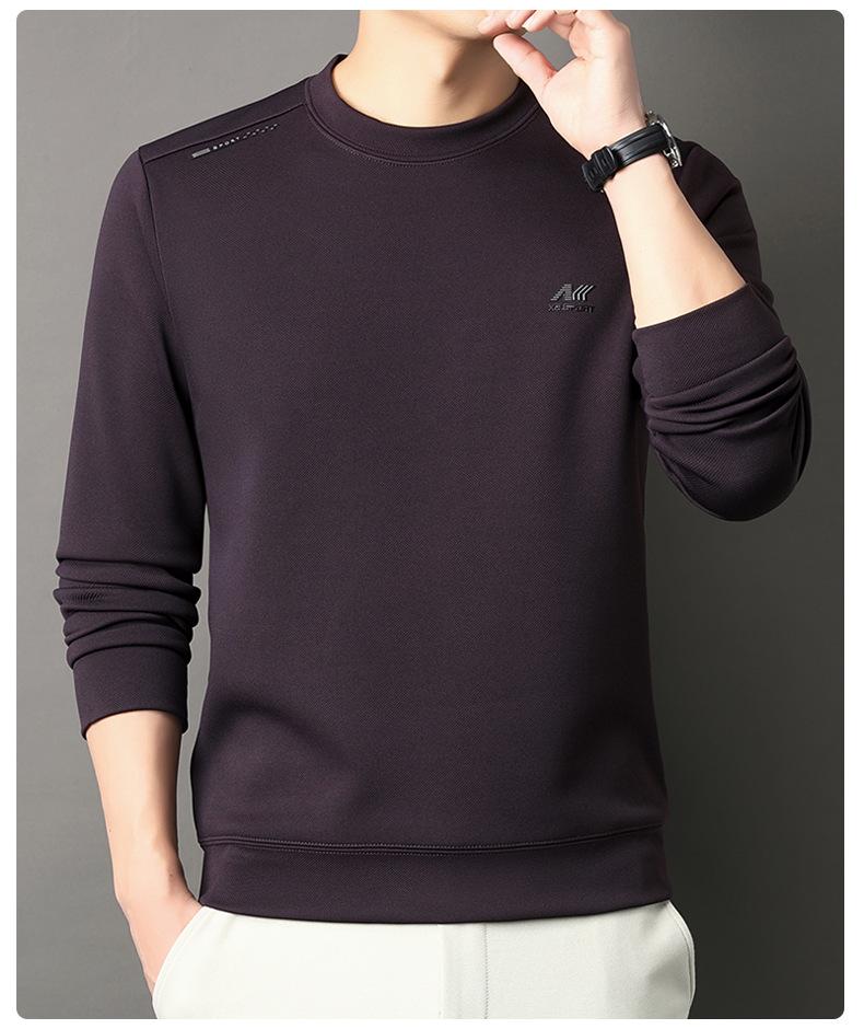 2025 Herren Fleece-gefüttertes lässiges Rundhals warmes Sweatshirt Langarm-T-Shirt Winterkollektion