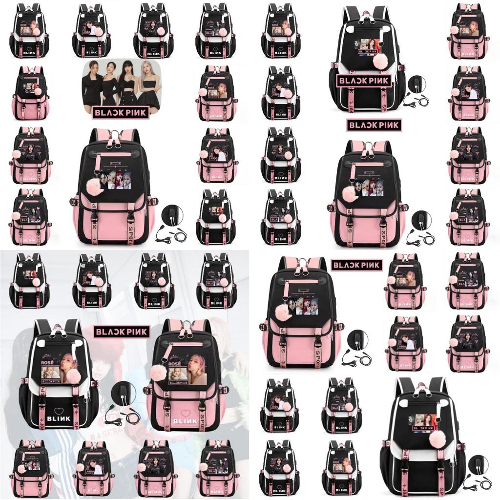 Blackpink Lisa Inspired Starry Sky Backpack Trendy Oxford Cloth Street Style Bag