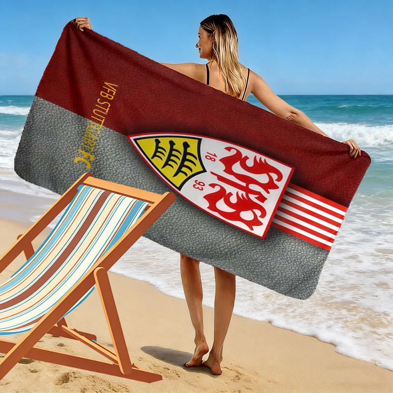 Stuttgart Roots Print Beach Towel, Large Soft Quick Dry Towel for Beach Camping Swimming
