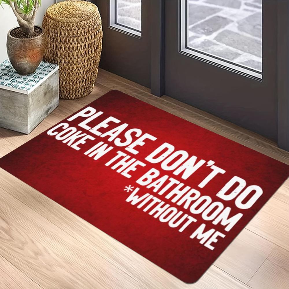 Modern Pop Typography Carpet Mat Rug Quote Arrow Cork Home Decoration Bathroom Entryway Brown Black Gray Green Yellow White
