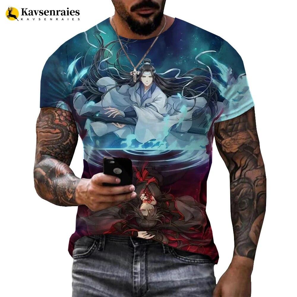 

Футболка с 3D принтом аниме MO DAO ZU SHI, новые мужские и женские топы, аниме, повседневный стиль, модная популярная уличная одежда, топы больших размеров 6XL