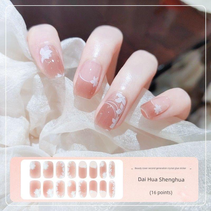 

Красивые наклейки для ногтей с УФ-покрытием, серебристый леопардовый принт, бабочка, цветущий, водостойкие, осенне-зимние, белые, для фототерапии, полузатвердевшие гелевые наклейки для ногтей Dai Hua Shenghua
