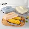 Easy Clean Microwave Food Container Corn Steamer Container, Grade PP Cooker for Baking Portable Office Sweet Potato Egg Custard, Reusable Kitchen