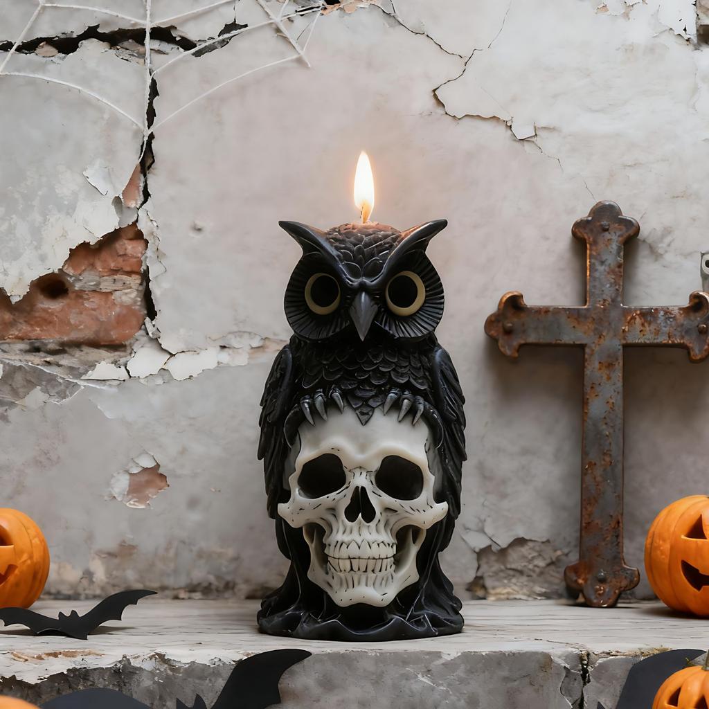 Owl Silicone Mold Diy Skull Candle Mold Creative Candle Mold Approx 11.5 X 6 Cm For Gifts Halloween Parties Diy Crafts