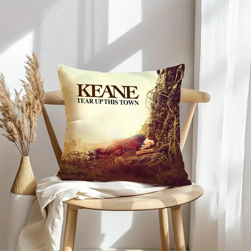 Band K-Keane Rock Cushion Cover Soft Plush Throw Pillow Cover | Double-Sided Decorative Cushion Case | Sofa Bedroom Home Decor