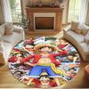 One Piece Print Round Rug, Washable Floor Carpet, For Entryway Dorm Laundry Room Office Study, Home Decor Birthday Christmas Gift