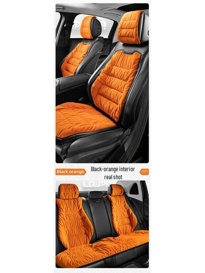 Winter Minimalist Plush Car Seat Cushion - Thickened for Warmth