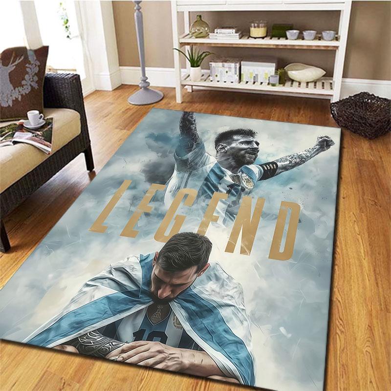 Leo Messi Carpet Rug for Living Room Bedroom Home Sofa Decoration,Kids play Non-slip Floor Mat
