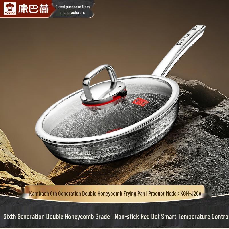 KOBACH Red Dot Temperature Sensing Non-stick Stainless Steel Frying Pan