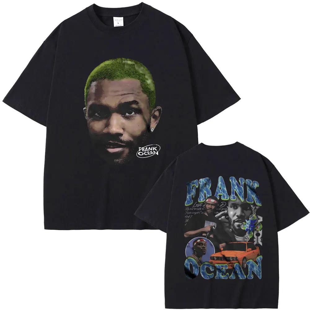 Rapper Frank Channel Orange Grafické tričko Ocean Nadměrná trička Blond Hip Hop Vintage Tričko Pánská móda Streetwear