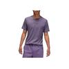 Jordan Alphabet Logo Print American Vintage Round Neck Pullover Short Sleeve T-Shirt Men Tops Purple DQ7357-553