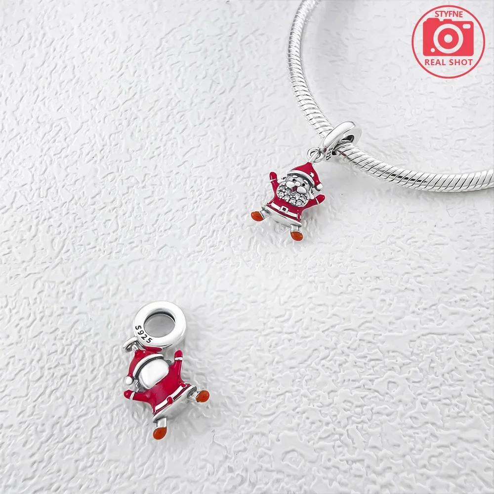 Coppernew Christmas Santa Claus Elk Snowman Charms Beads Fit Original Bracelets Party Gift Diy Fine Jewelry For Women