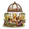 Creative 3D Wooden Puzzle Sky Garden Assembled Building Kits Model with Lights Desktop Decoration Toys Gift for Kids