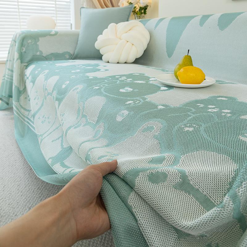 Summer Ice Silk Sofa Cushion Non-Slip Summer Mat Cushion Washing Four Seasons Universal Cool Pad Rattan Mat Sofa Cover Ice Pad