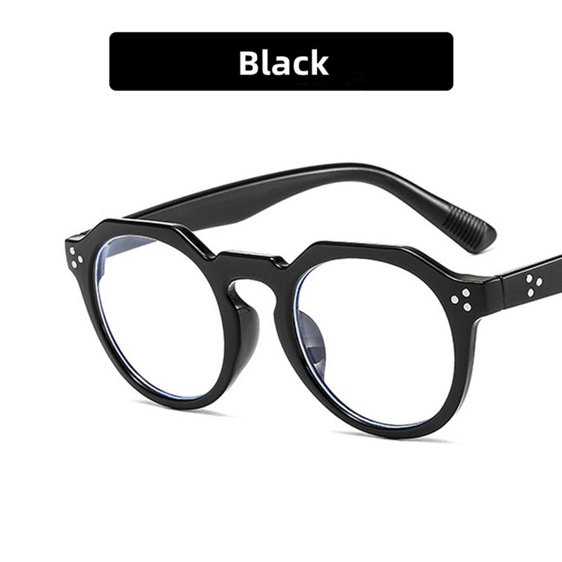 

Vintage Round Rivet Design Colors Glasses Frame Women Men Anti Blue Light Radiation Computer Protection Office Eyeglasses