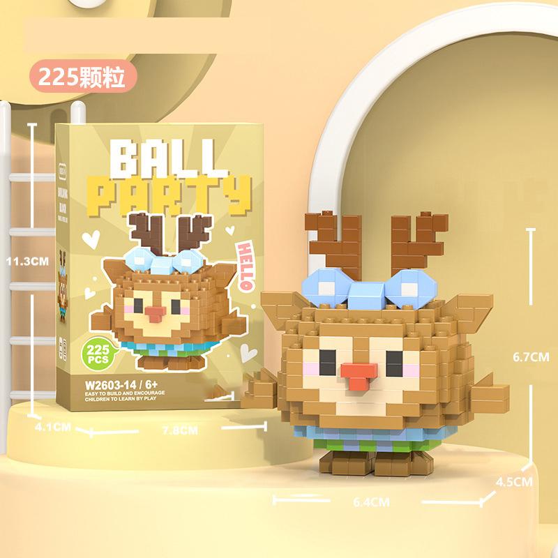 Penguin Constructor Micro Bricks Toys for Children 7 to 10 Year Cat Dog Construction Set for Girl Adults Reindeer Building Block