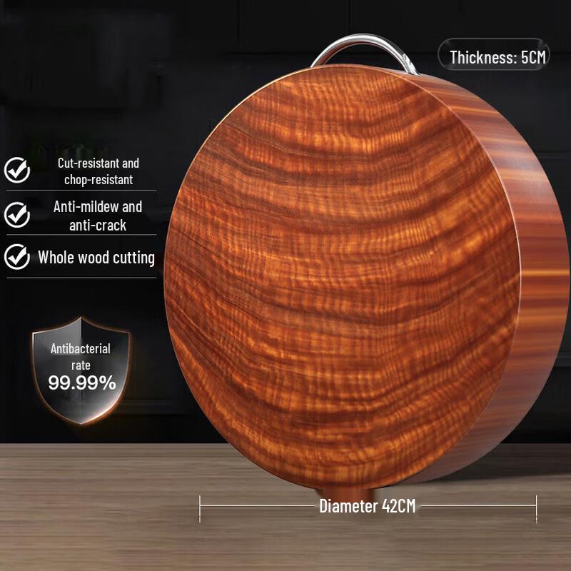 COKRSUPE Round Ironwood Chopping Board