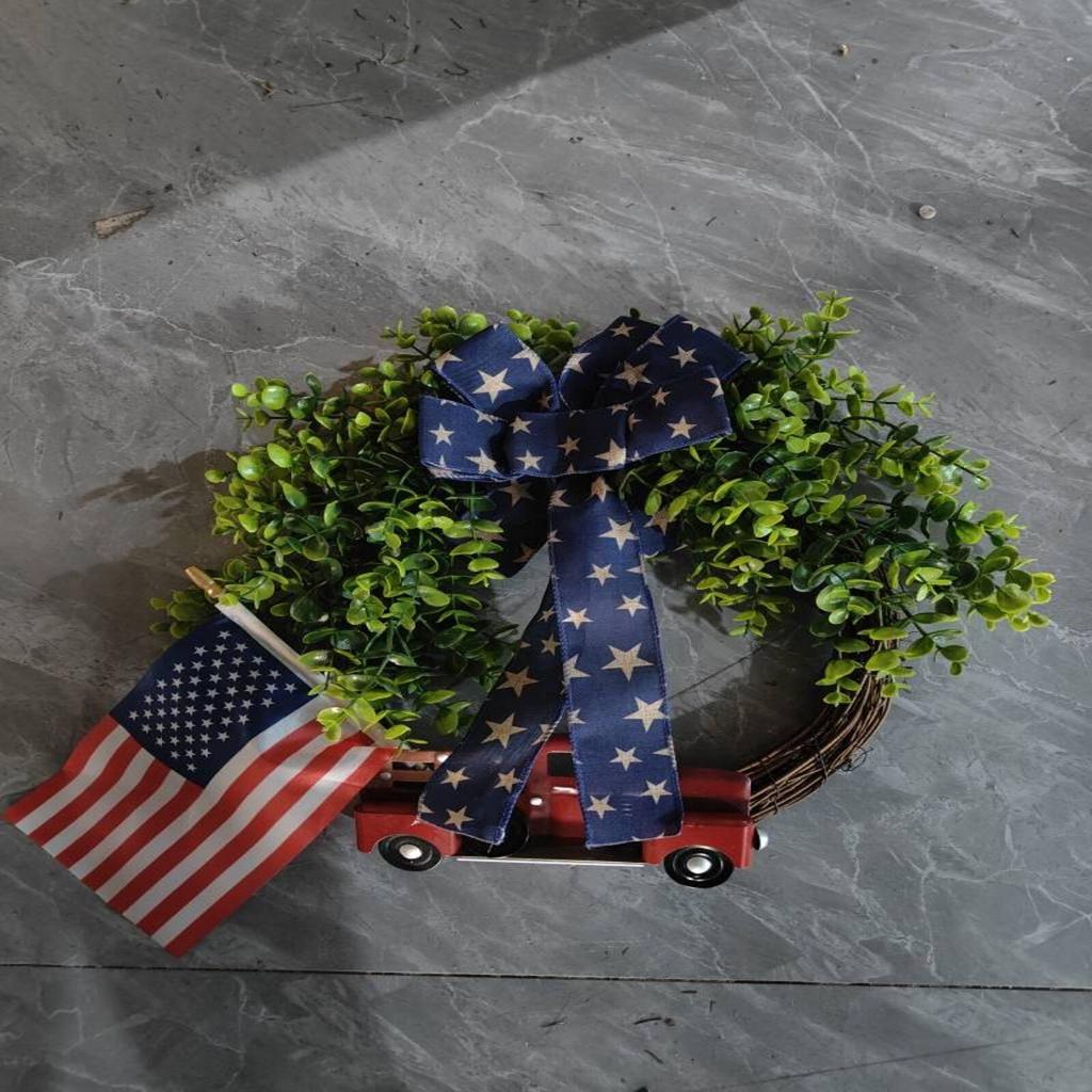 Independence Day Wreath Decorations Family Festival Decoration Props Shopping Mall Window Decoration Wreath