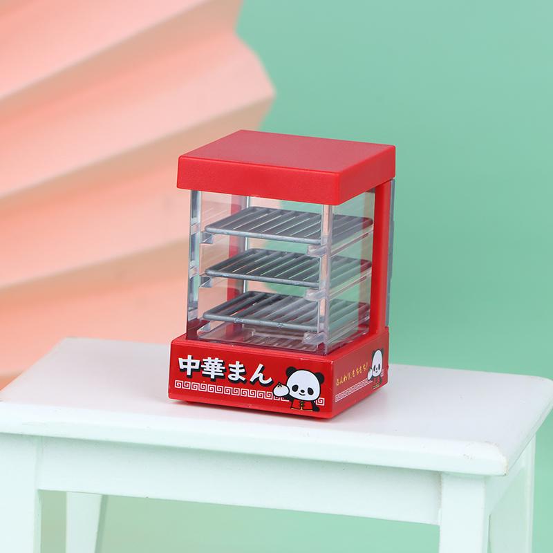 Doll House Mini Kitchen Appliances Microwave Oven Steaming Box Pantry Model