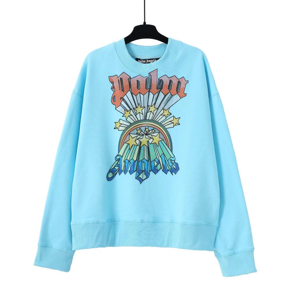 Bluza z kapturem Unisex Angel Palm Color Block z bawełny frotte