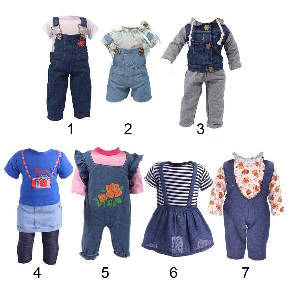Playing House Dollhouse Accessories Slip Dress Suspender Pants Doll Clothes T-shirt Trousers