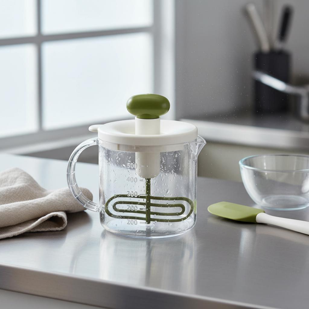 Push Press down Yolk Alternative Beater Multi-Functional Hand Press Food Blender Cooking Supply Easy to Clean Kitchen Gadget