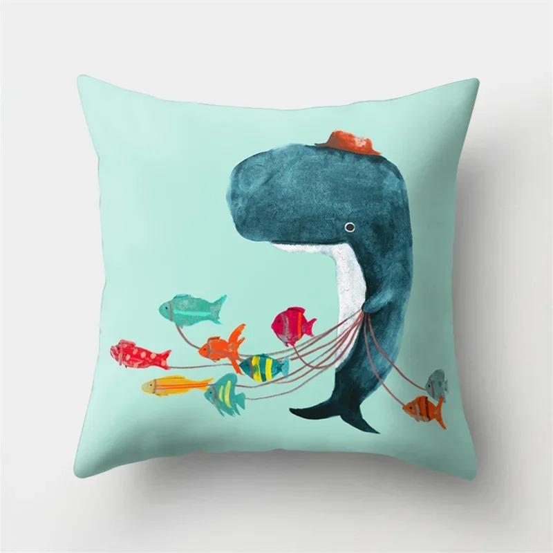 Niedliches Cartoon-Hirsch-Fuchs-Tier-Kissenbezug Büro Wohnzimmer Auto Ornamente Heim-Kissenbezug