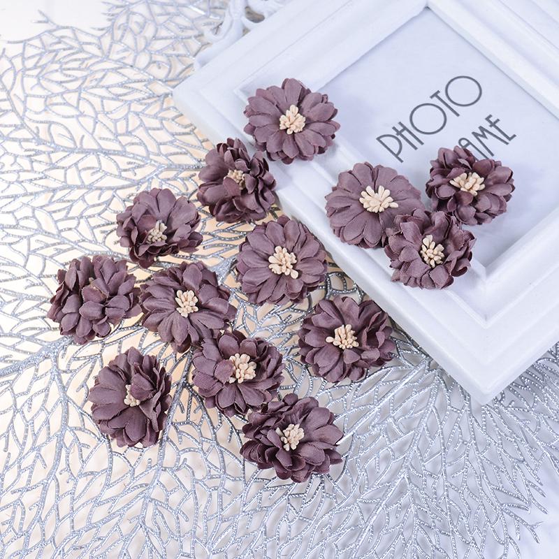Handmade Microfiber Chrysanthemum Flower Wreath Hair Clip Accessory