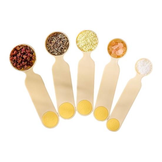 5-teiliges Präzisions-Messlöffel-Set mit Markierungen Lebensmittelechter PP-Löffel für Kaffee Milchpulver Mehl BPA-frei Spülmaschinenfest Mehrgrößen-Messlöffel für