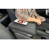 Gray Car Center Console Armrest Box Pad Cover PU Leather Cushion Mat Universal