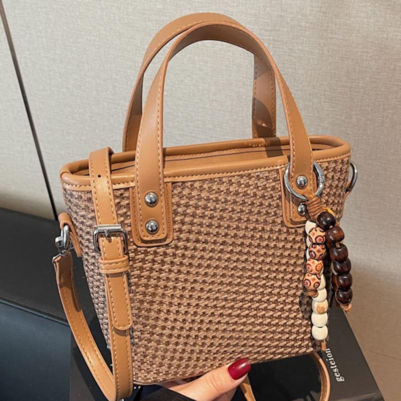 Niche simple personalized handbag bag women's new trendy fashion bucket bag casual shoulder messenger bag