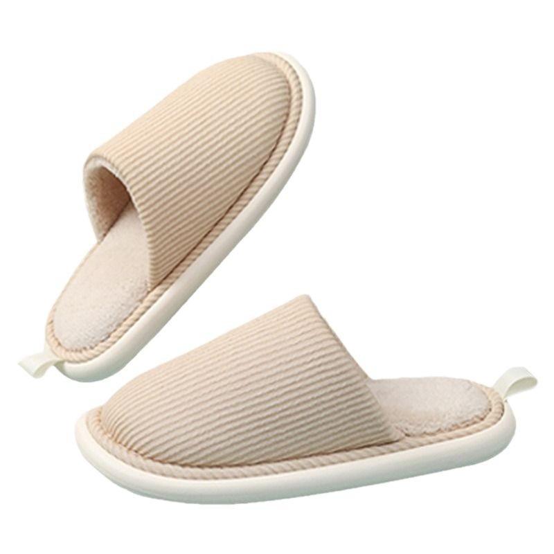Couple cotton slippers men's winter home cotton drag women's indoor non-slip home fleece thermal cotton slippers